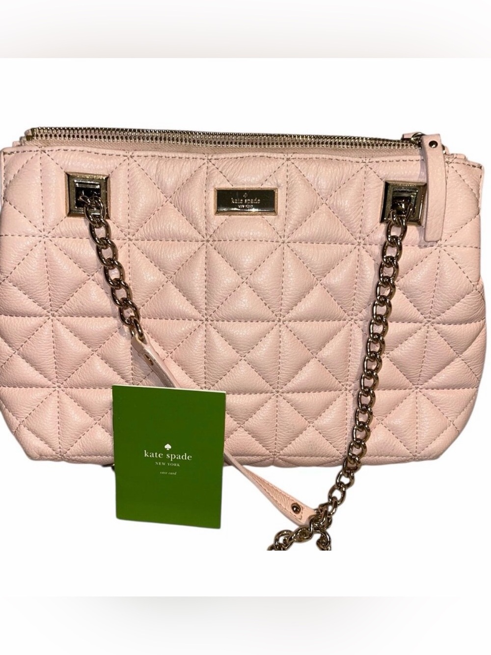 Kate Spade Pink Quilted Chain Bag
